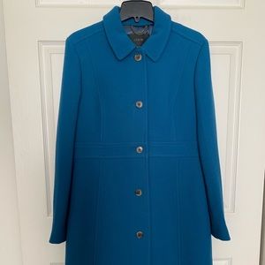 J Crew Thinsulate Lady Day Coat, Sz 16 Peacock Blu